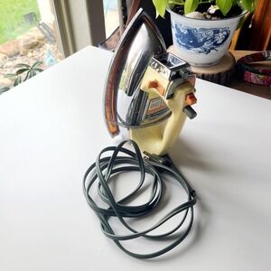 Vintage GE General Electric Self Clean II Iron Model Yellow/Avocado Green/Orange